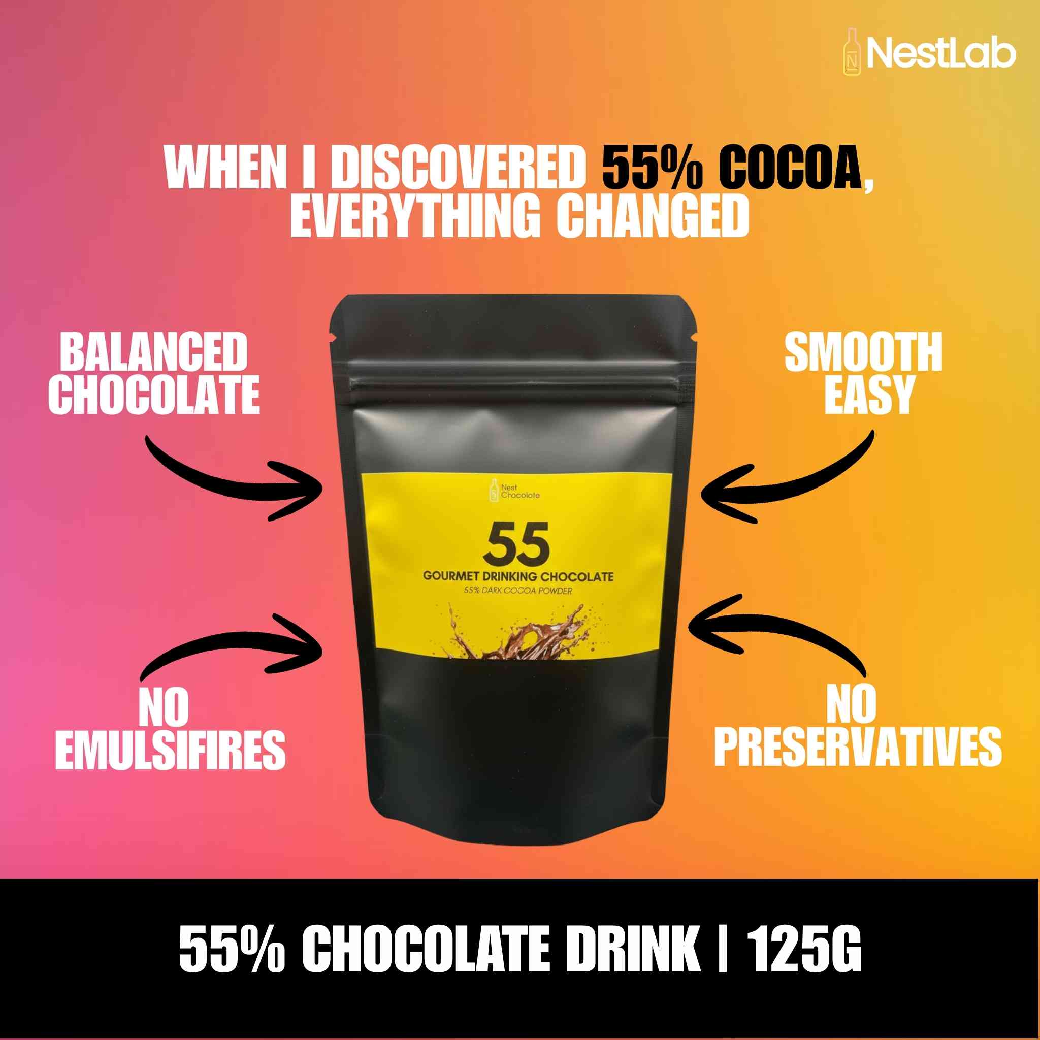 55% & 75%Dark Chocolate Drink