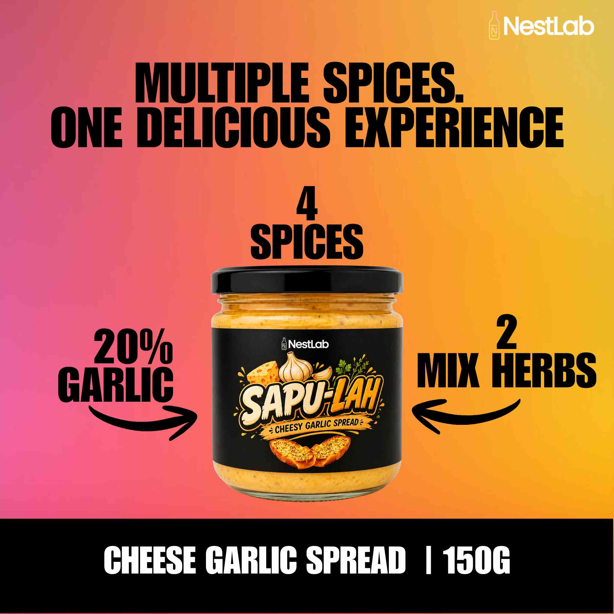 4 flavour Garlic Spread