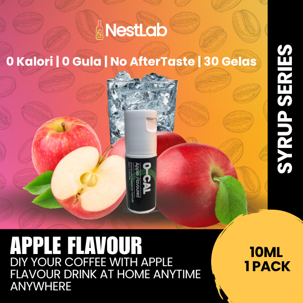 Nestlab - Zero Gula Sweetener Flavor - Pengganti Gula Putih Berperisa Buah Tiada Kalori - 10ml