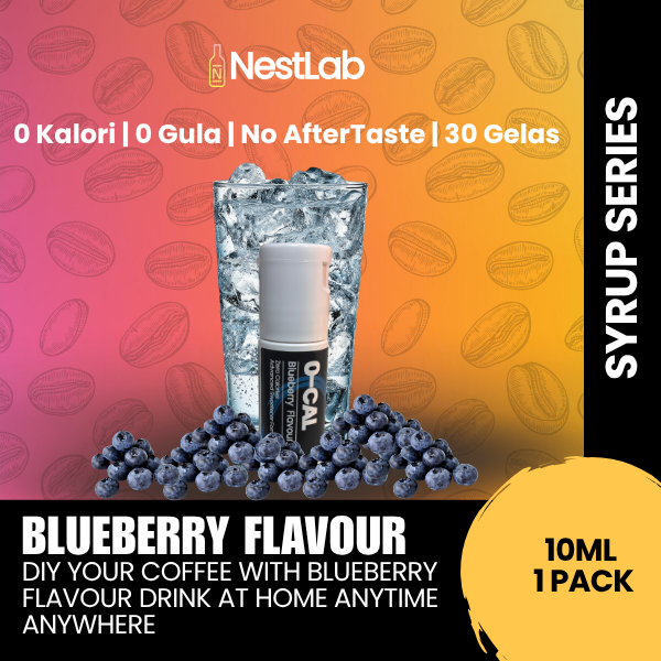 Nestlab - Zero Gula Sweetener Flavor - Pengganti Gula Putih Berperisa Buah Tiada Kalori - 10ml