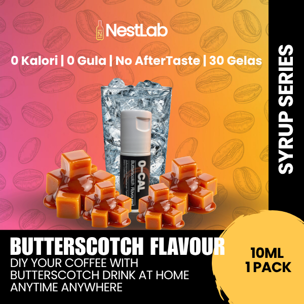 Nestlab - Zero Gula Sweetener Flavor - Pengganti Gula Putih Berperisa Buah Tiada Kalori - 10ml