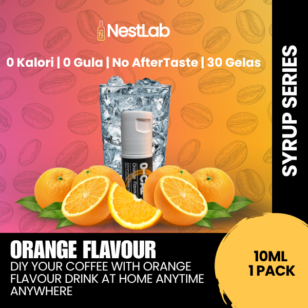 Nestlab - Zero Gula Sweetener Flavor - Pengganti Gula Putih Berperisa Buah Tiada Kalori - 10ml
