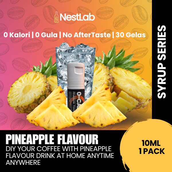 Nestlab - Zero Gula Sweetener Flavor - Pengganti Gula Putih Berperisa Buah Tiada Kalori - 10ml