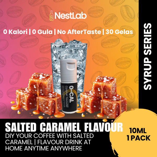 Nestlab - Zero Gula Sweetener Flavor - Pengganti Gula Putih Berperisa Buah Tiada Kalori - 10ml