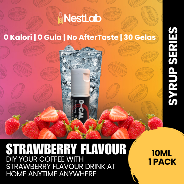 Nestlab - Zero Gula Sweetener Flavor - Pengganti Gula Putih Berperisa Buah Tiada Kalori - 10ml