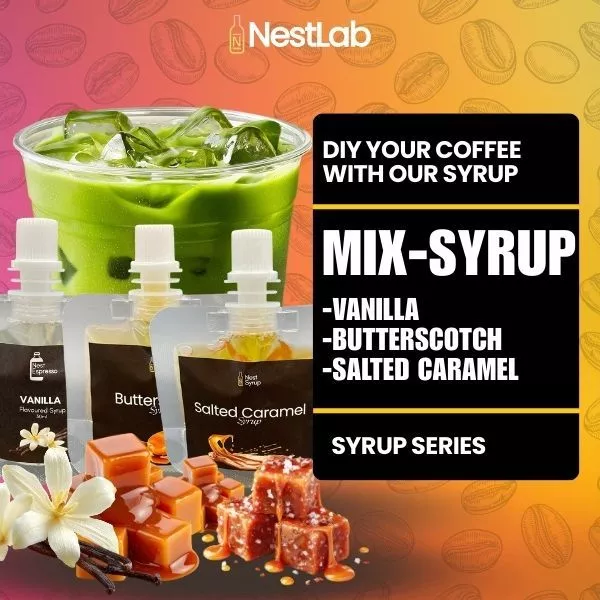 100ml Flavoured Syrup - DIY your cafe grade latte with Flavoured Syrup | Vanilla, Butterscotch, Salted Caramel