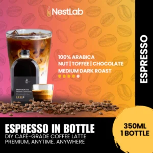 350ml Bottle Pati Espresso Coffee - DIY Your Cafe Grade Latte at Home | 100% Arabica Premium Coffee