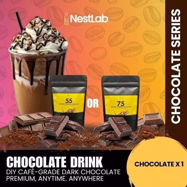 75% or 55% Dark Cocoa Chocolate Drink | DIY Your Cafe Grade Premium Chocolate Anytime Anywhere