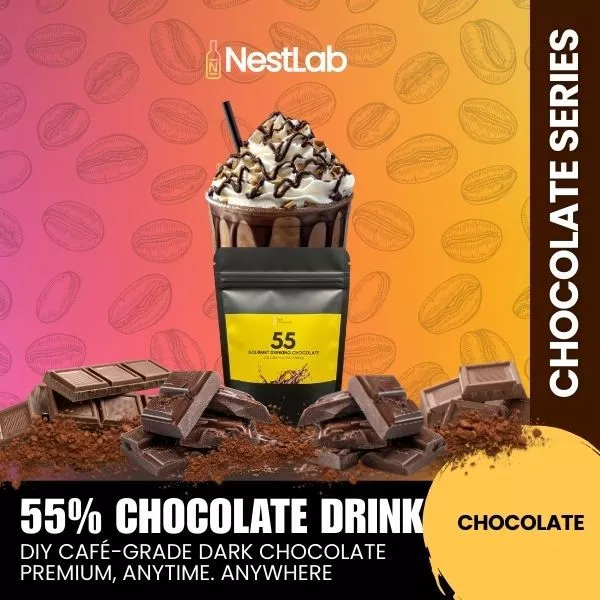 75% or 55% Dark Cocoa Chocolate Drink | DIY Your Cafe Grade Premium Chocolate Anytime Anywhere - Image 2