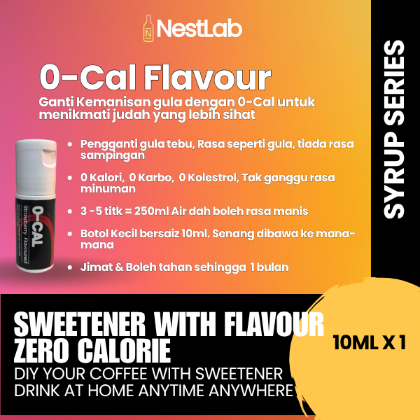 Nestlab - Zero Gula Sweetener Flavor - Pengganti Gula Putih Berperisa Buah Tiada Kalori - 10ml - Image 5