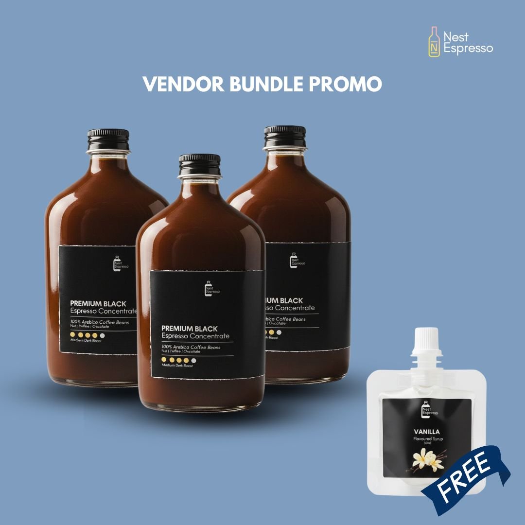 3x Espresso Concentrate in Bottle - Free Syrup | 350ml x3