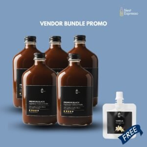 5x Espresso Concentrate in Bottle - with Free Syrup | 350ml x5