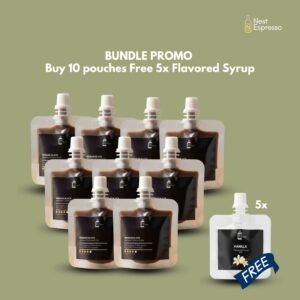 10x Espresso Concentrate in Pouch- with Free Vanilla Syrup | 30ml x10