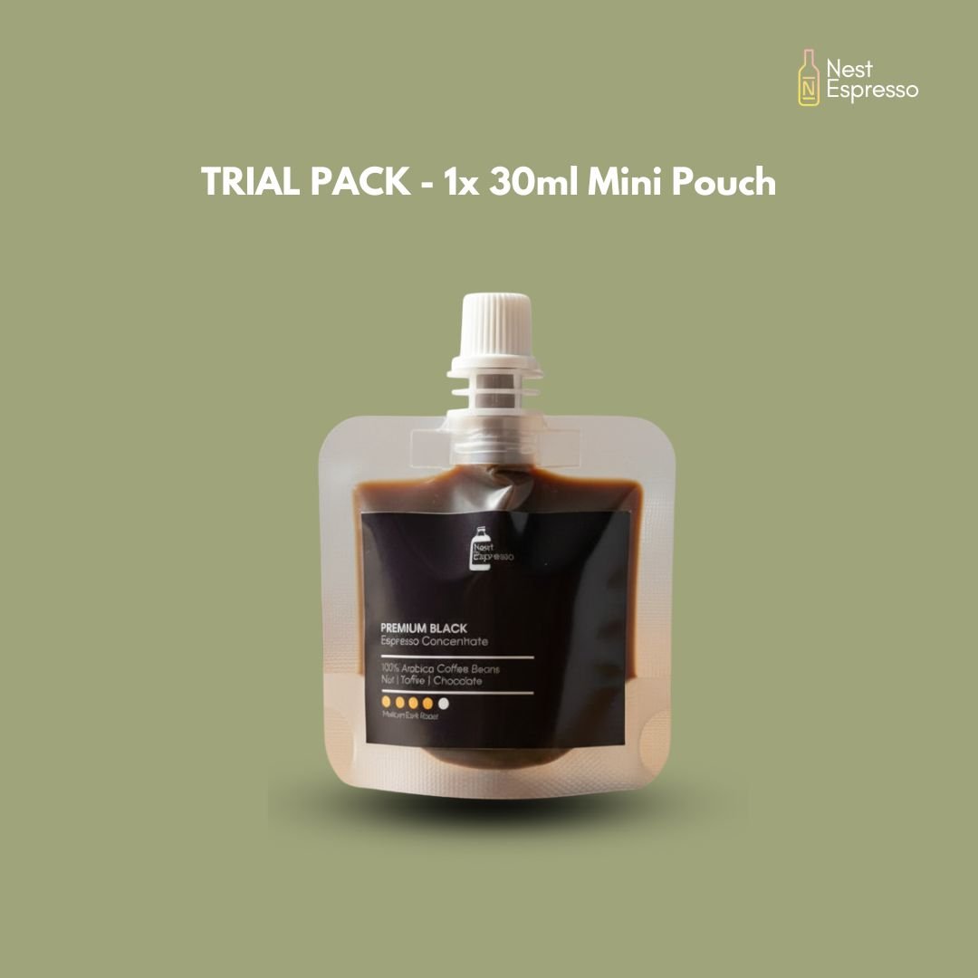 (Trial Pack) Espresso Concentrate in Pouch- with Free Vanilla Syrup | 30ml