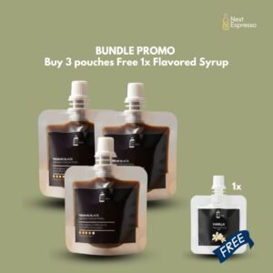 3x Espresso Concentrate in Pouch- with Free Vanilla Syrup | 30ml x3